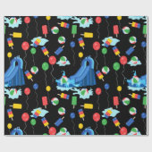 ウォータースライドキッズサマーボーイガールおもしろい ラッピングペーパー (フラット)