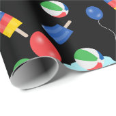 ウォータースライドキッズサマーボーイガールおもしろい ラッピングペーパー (ロールコーナー)