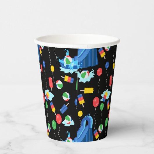 ウォータースライドキッズサマーボーイガールおもしろい 紙コップ (右)