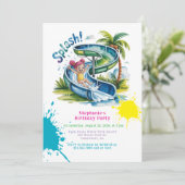 ウォータースライドスプラガールバースデーパーティー 招待状 (スタンド正面)