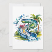 ウォータースライドスプラガールバースデーパーティー 招待状 (裏面)