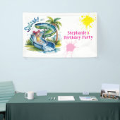 ウォータースライドスプラッシュガールバースデーパーティー 横断幕 (トレードショー)