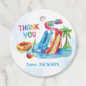 ウォータースライドスプラッシュ誕生日パーティーありがとう フェイバータグ (裏面)