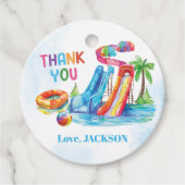 ウォータースライドスプラッシュ誕生日パーティーありがとう フェイバータグ (正面)