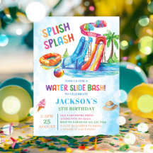 ウォータースライドスプラッシュ誕生日パーティー