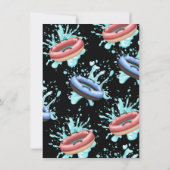 ウォータースライドチュービングプールバースデーパーティー 招待状 (裏面)