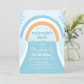 ウォータースライドバッシュサマー誕生日 招待状 (スタンド正面)