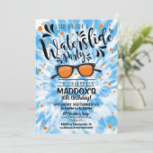 ウォータースライドパーティの招待状ボーイウォータースライド招待状 招待状 (スタンド正面)