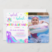 ウォータースライドフォト招待状 招待状 (正面)