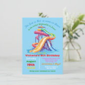 ウォータースライドプカラフルールの誕生日パーティー 招待状 (スタンド正面)