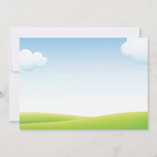 ウォータースライドプールパーティー誕生日招待状ボーイ 招待状 (裏面)