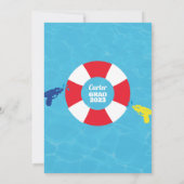 ウォータースライド卒業バッシュ/プールパーティの招待状 招待状 (裏面)