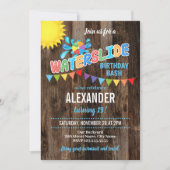 ウォータースライド誕生パーティー 招待状 (正面)