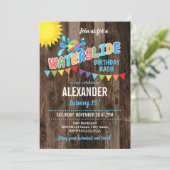 ウォータースライド誕生パーティー 招待状 (スタンド正面)