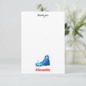 ウォータースライド キッズ サマー スプラッシュ バースデー サンキューカード (スタンド正面)