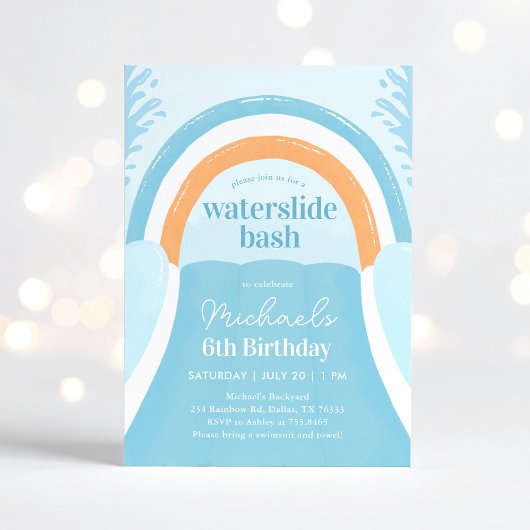 ウォータースライド バッシュ サマー バースデー 招待状