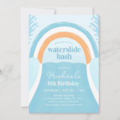 ウォータースライド バッシュ サマー バースデー 招待状 (正面)