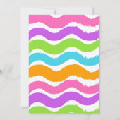 ウォータースレカラフルイド誕生日バッシュ招待状 招待状 (裏面)