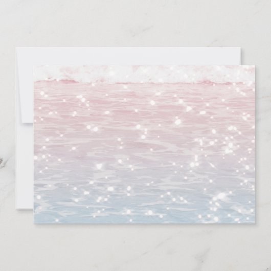ウォーターズきらめくピンクビーチ結婚式招待状 招待状 (裏面)