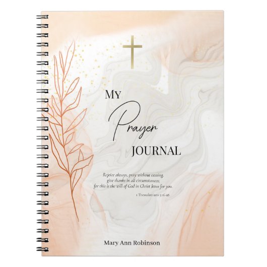 ウォーターズオブライト・オシャリストス祈りの言葉ジャーナル ノートブック (正面)