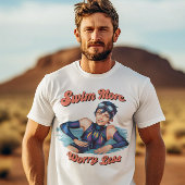 ウォーターズマイハッピープレイスはっきりしたダイバーイン水中競技ギア Tシャツ