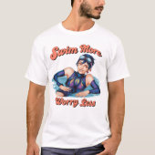 ウォーターズマイハッピープレイスはっきりしたダイバーイン水中競技ギア Tシャツ (正面)