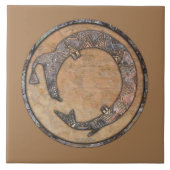 ウォーターセルペントミンブレス陶器デザイン タイル (正面)