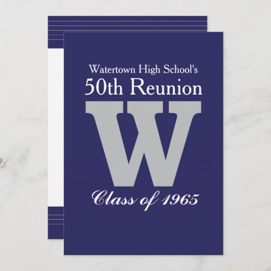 ウォータータウンハイスクールクラス懇親会招待状 招待状 (正面/裏面)