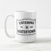 ウォータータウンマサチューセッツの故郷の固まりMA Townie コーヒーマグカップ (左)