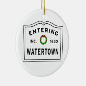 ウォータータウンマホリデーリースメタルオーナメント セラミックオーナメント (右)