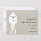 ウォータータワー結婚式招待状 招待状 (正面)