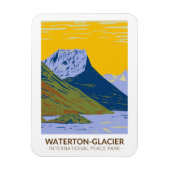 ウォータートングレイシャ国際的ーピースパークヴィンテージ マグネット (縦)