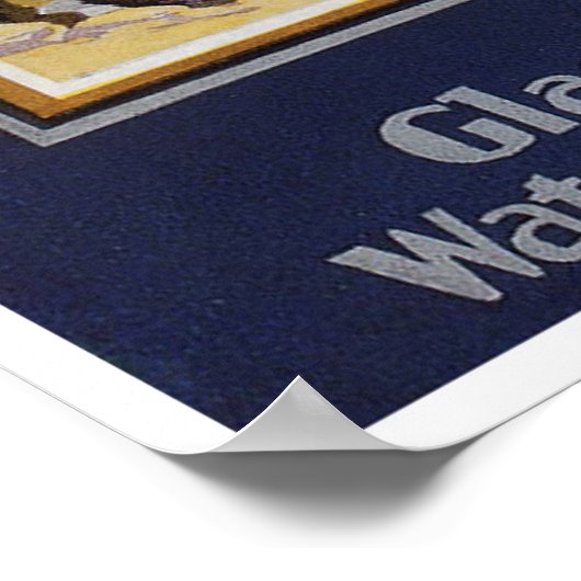 ウォータートンレイクスカナダヴィンテージトラベル ポスター (角)