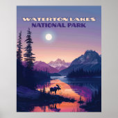 ウォータートンレイクスナショナルパークカナダアルバータ ポスター (正面)