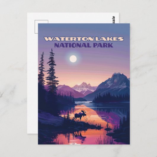 ウォータートンレイクスナショナルパークカナダアルバータ ポストカード (正面/裏面)