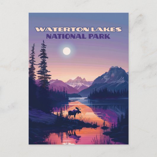 ウォータートンレイクスナショナルパークカナダアルバータ ポストカード (正面)