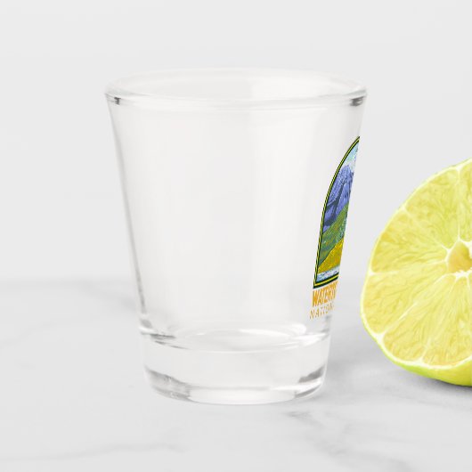 ウォータートンレイクスナショナルパークカナダトラベルヴィンテージ ショットグラス (左)