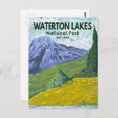 ウォータートンレイクスナショナルパークカナダトラベルヴィンテージ ポストカード (正面/裏面)