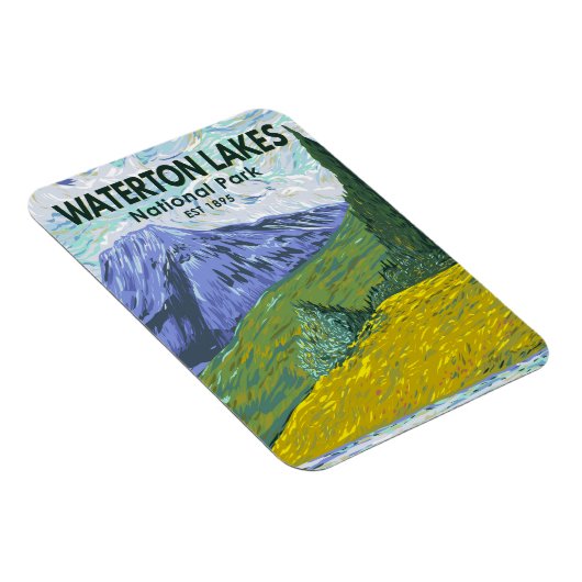 ウォータートンレイクスナショナルパークカナダトラベルヴィンテージ マグネット (右側)