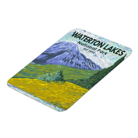 ウォータートンレイクスナショナルパークカナダトラベルヴィンテージ マグネット (左側)