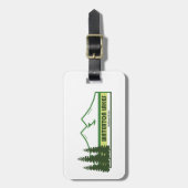 ウォータートンレイクスナショナルパークグリーンストライプ ラゲッジタグ (正面縦)