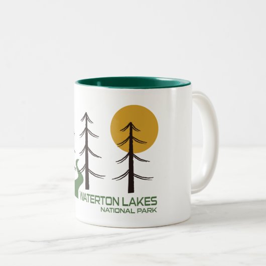 ウォータートンレイクスナショナルパークトレイル ツートーンマグカップ (正面右)