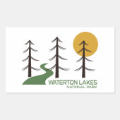ウォータートンレイクスナショナルパークトレイル 長方形シール (正面)