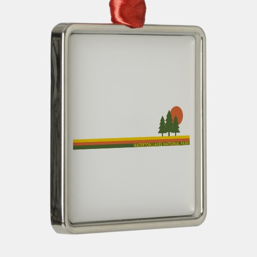 ウォータートンレイクズナショナルパークパインツリーズサン メタルオーナメント (右)