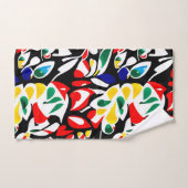 ウォータードロッカラフルプジオメトリ、抽象芸術ホームデッキ バスタオルセット (ハンドタオル)