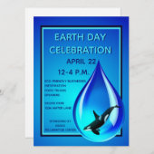 ウォータードロップとオルカ 招待状 (正面/裏面)