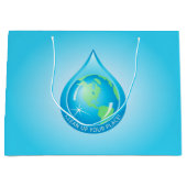 ウォータードロップの中の地球 ラージペーパーバッグ (正面)