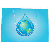 ウォータードロップの中の地球 ラージペーパーバッグ (裏面)