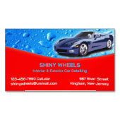 ウォータードロップの詳細を自動設定 マグネット名刺 (正面)