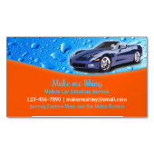 ウォータードロップの詳細を自動設定 マグネット名刺 (正面)